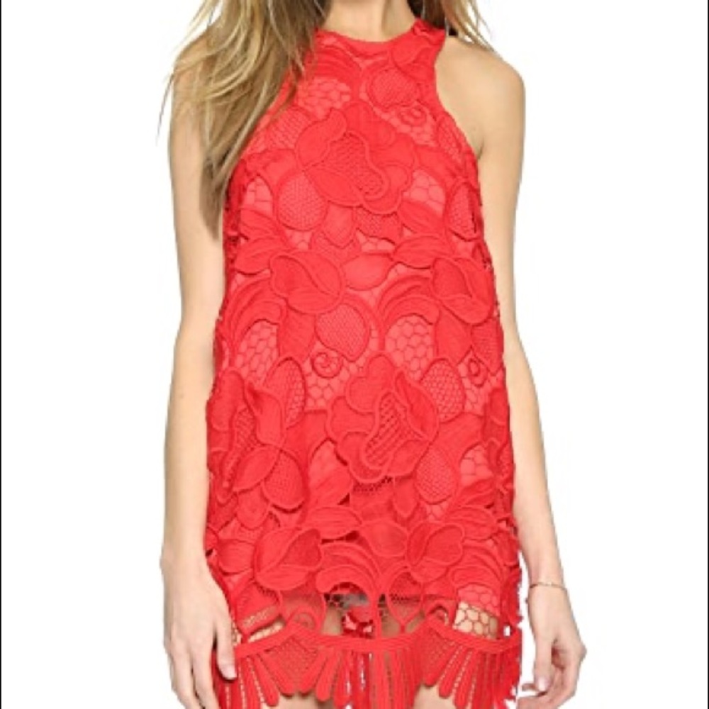 Lovers + Friends Caspian red dress